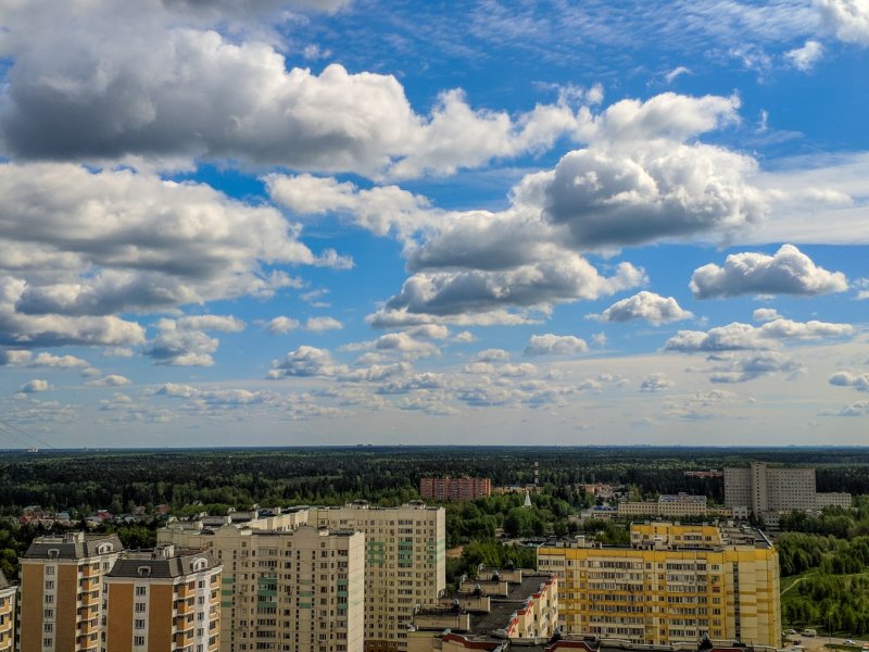 Панорама города вид из окна