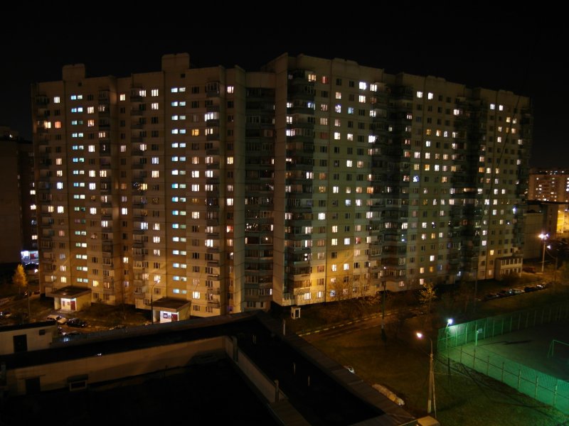 Многоэтажки зимой