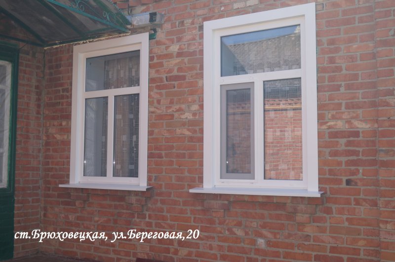 Отделка пластиковых окон снаружи в кирпичном доме