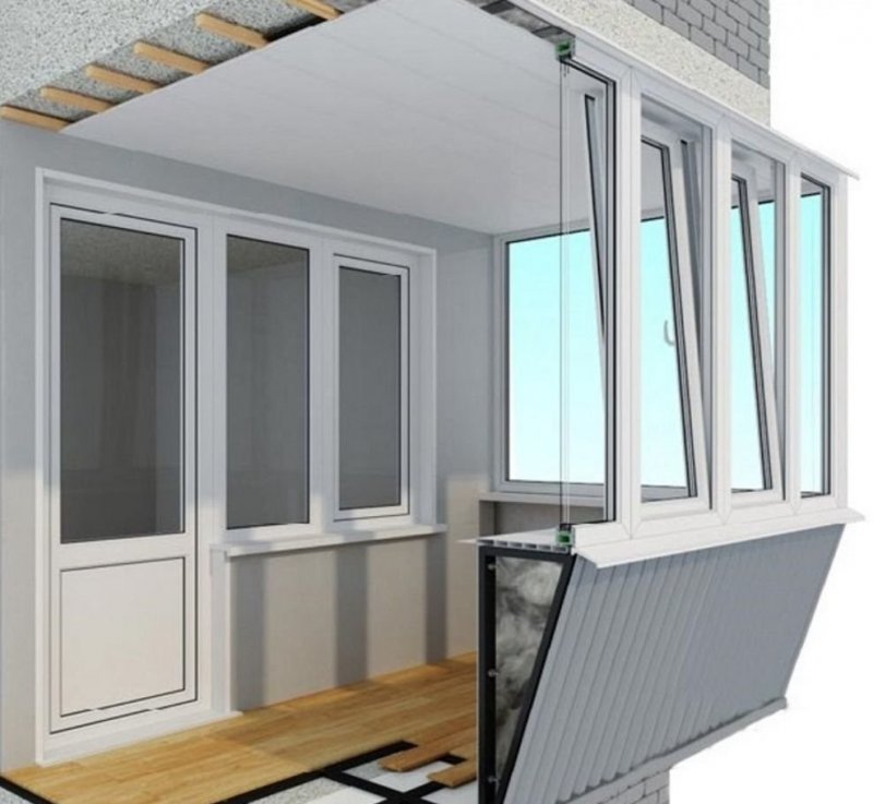 Теплое остекление балкона VEKA Euroline.