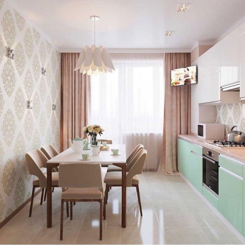Современная кухня в светлых тонах