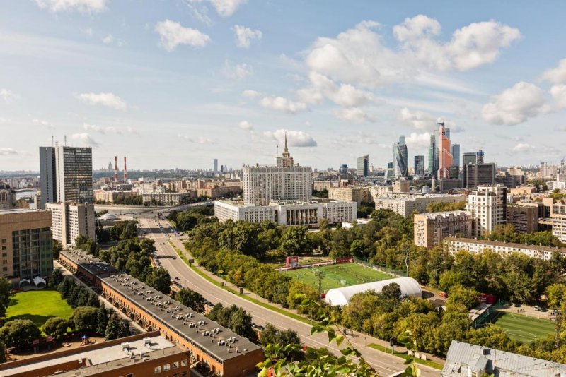 Вид за окном Москва