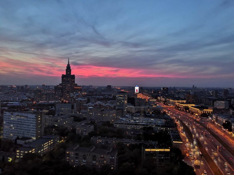 Панорама Москвы за окном Москва