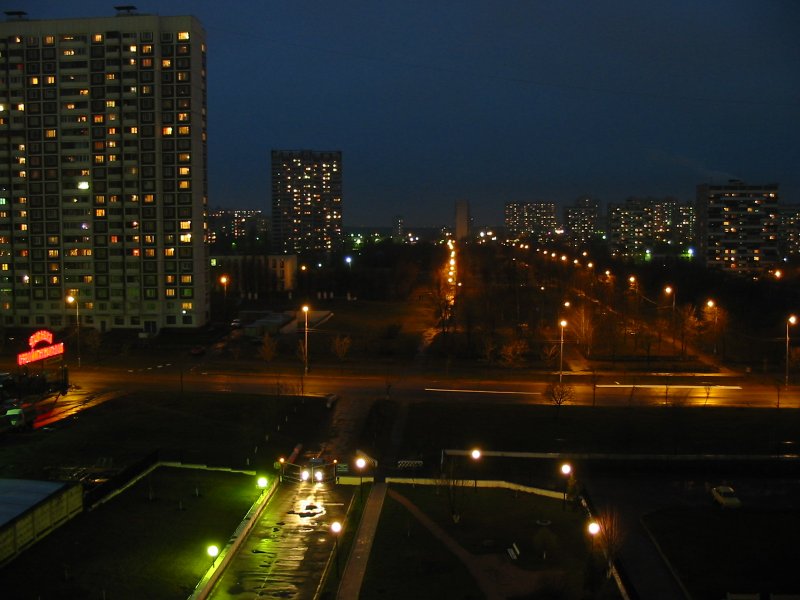 Вид с окна Москва ночь
