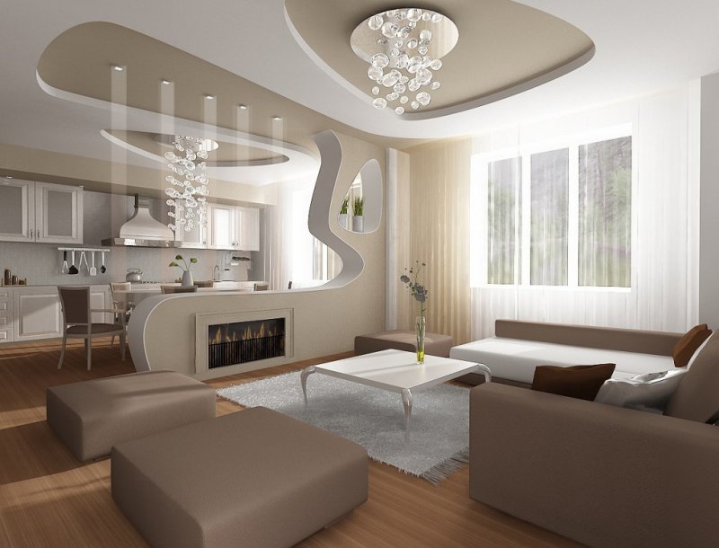 Кухня гостиная 3x7