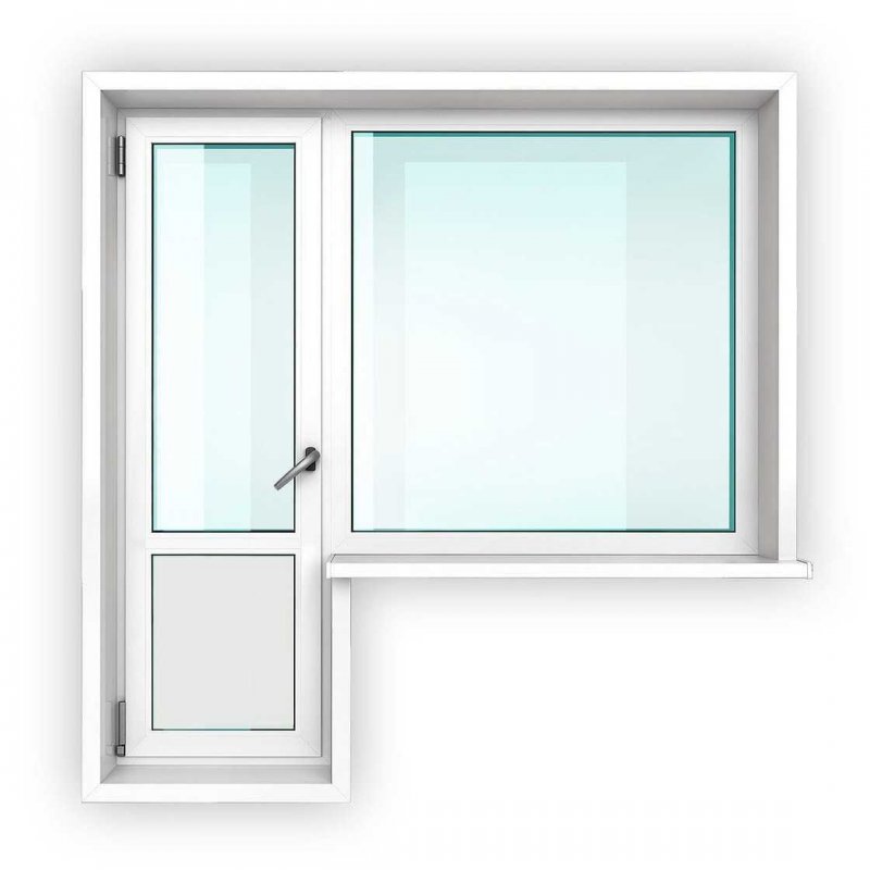 Балконный блок ПВХ VEKA 2100х2100 мм 1-г 2 стеклопакет
