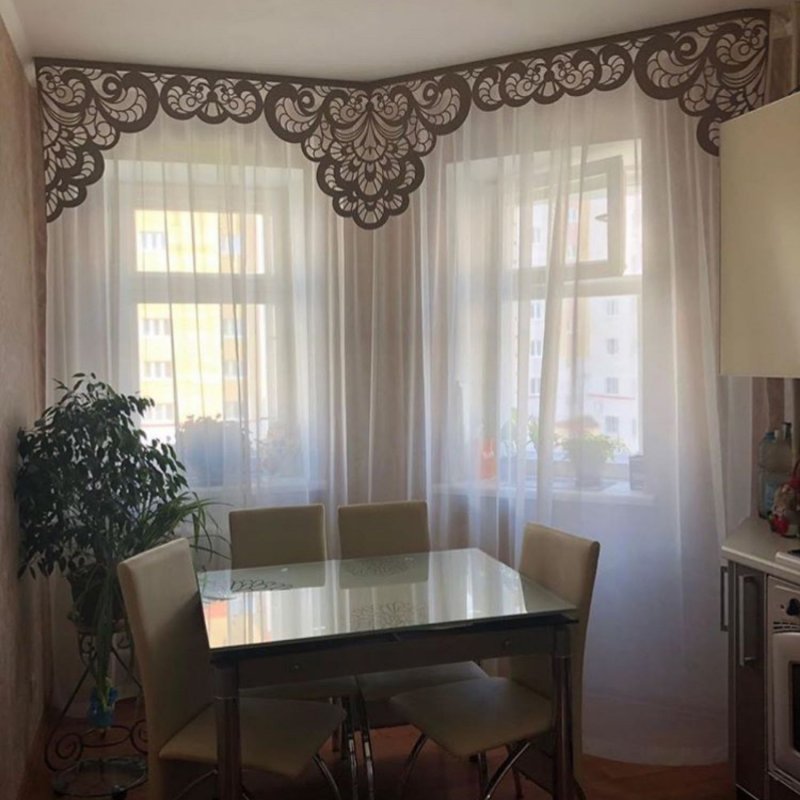 Ажурный ламбрекен м001