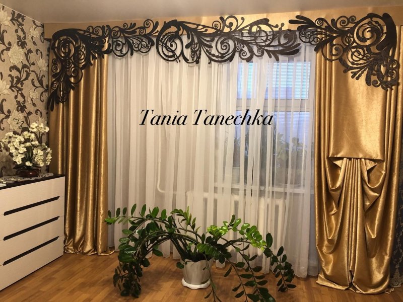 Красивые ажурные шторы в зал