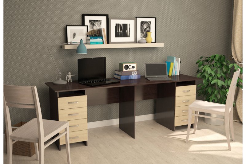 Письменный стол из столешницы для 2 детей ikea