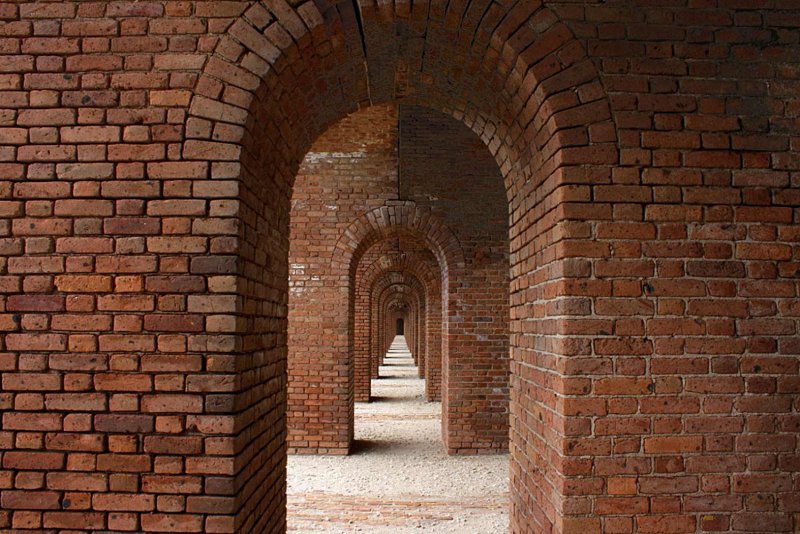 Арка отделанная камнем