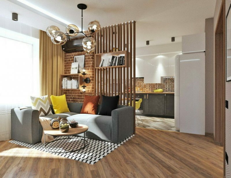 Зонирование кухни-гостиной 30 кв.м