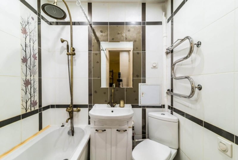 Санузел 4.1 кв.м с душевой 1200х800