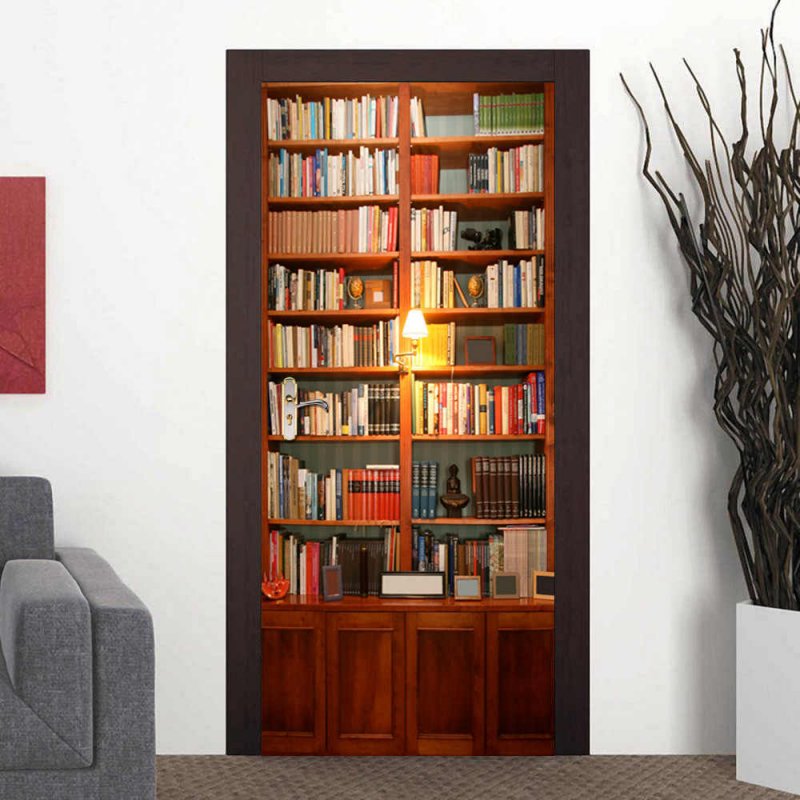 Стена с книжными полками