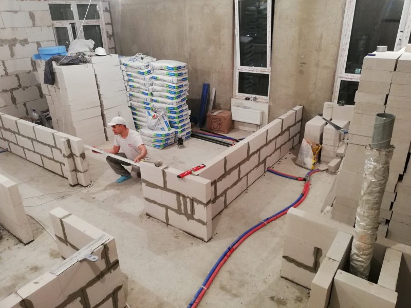 Межкомнатные перегородки из газобетонных блоков