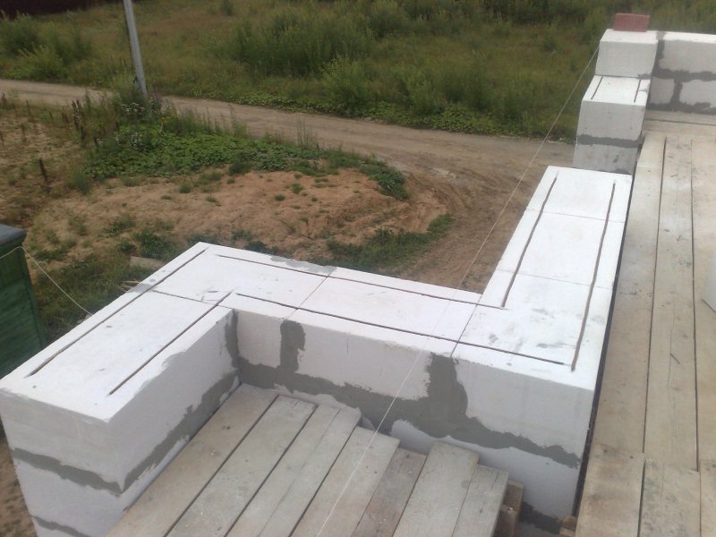 Стена из газобетона