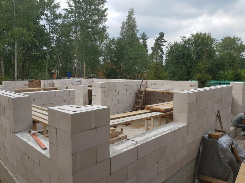 Кладка газобетонных блоков