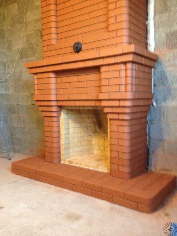 Красивые камины из кирпича