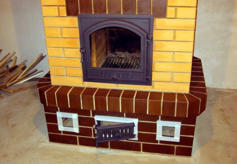 Камины из кирпича керамического