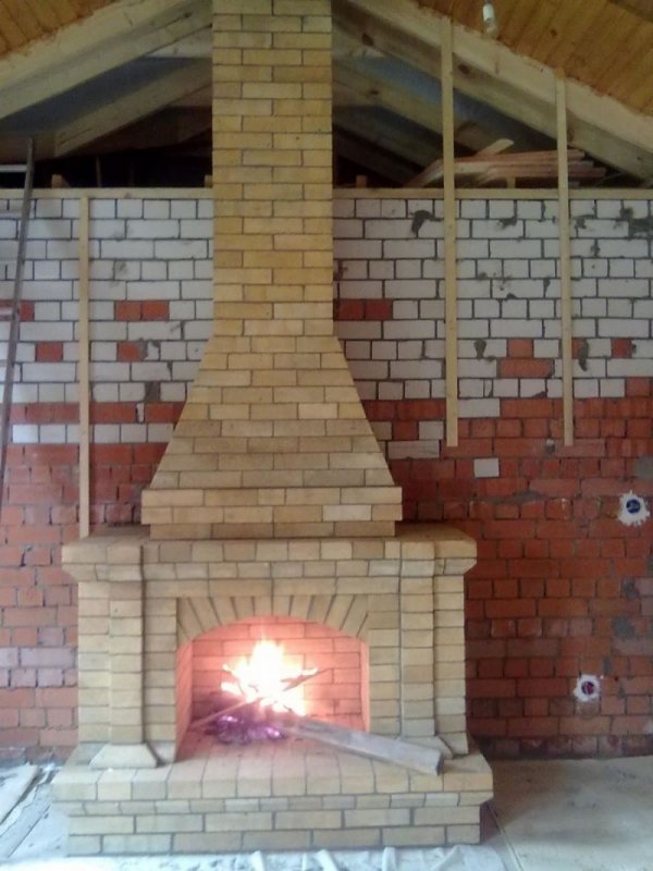 Свод камина из кирпича