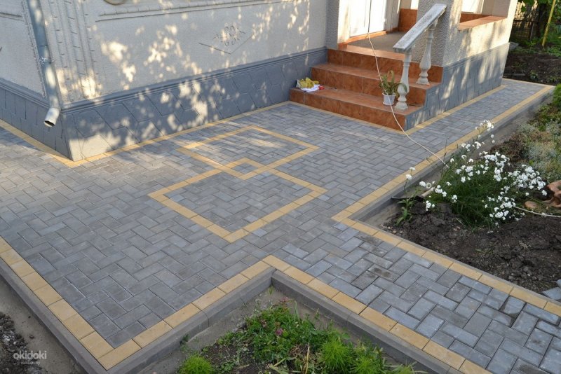 Укладка тротуарной плитки