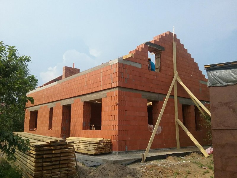 Фронтон из газоблока
