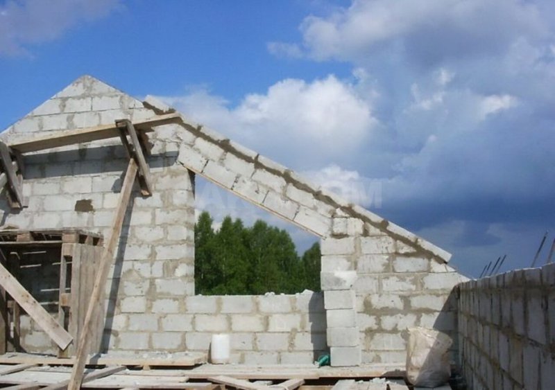 Фронтон из газоблока
