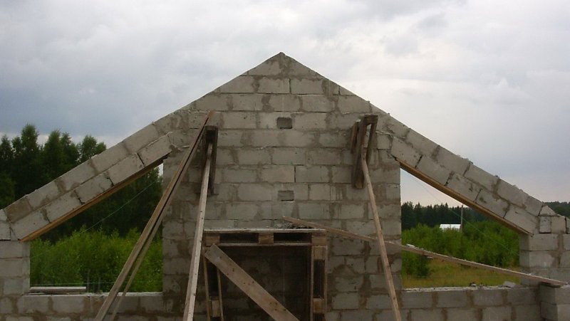 Фронтон из газоблока
