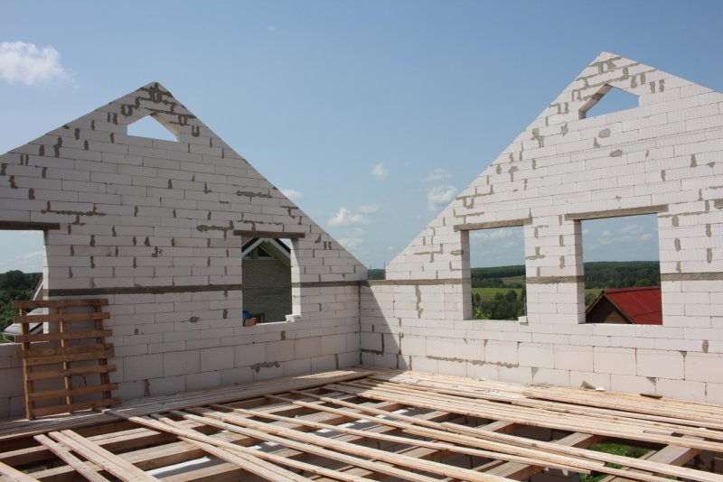 Крыши кирпичных домов