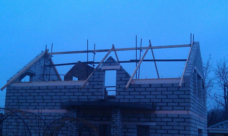 Фронтон из газоблока