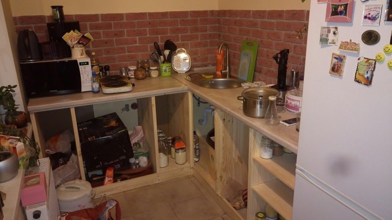 Самодельная кухня на даче своими руками
