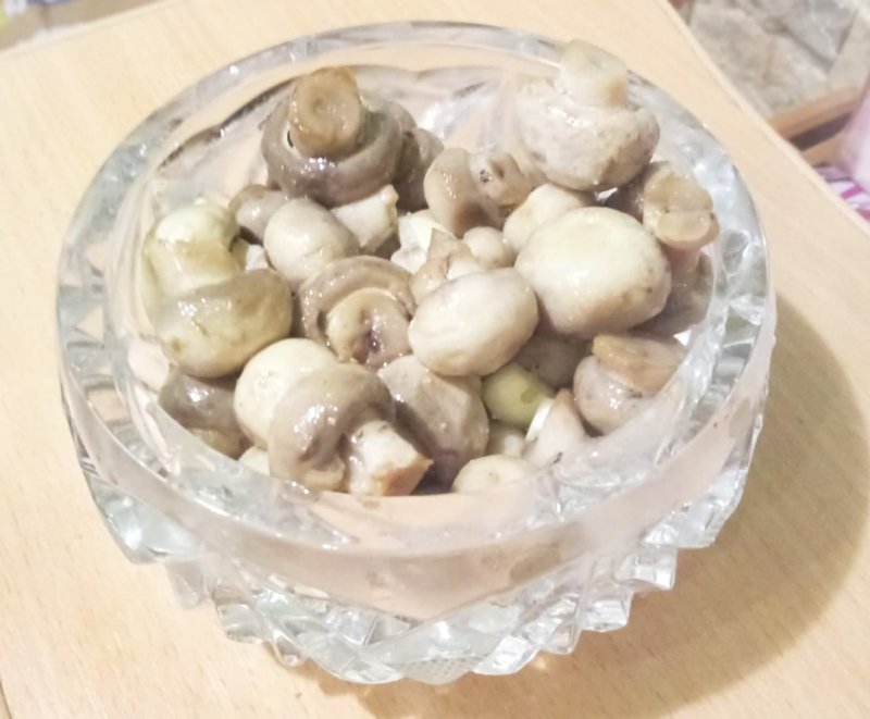Мятая картошка с шампиньонами
