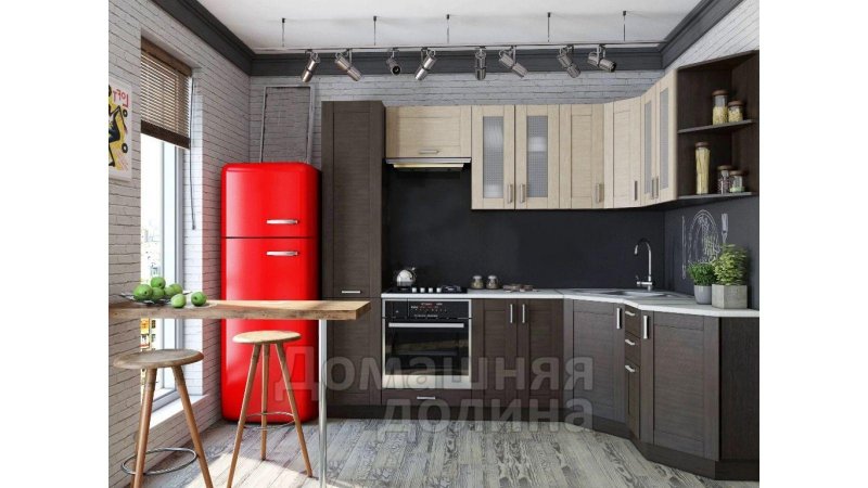 Кухня лофт угловая хофф