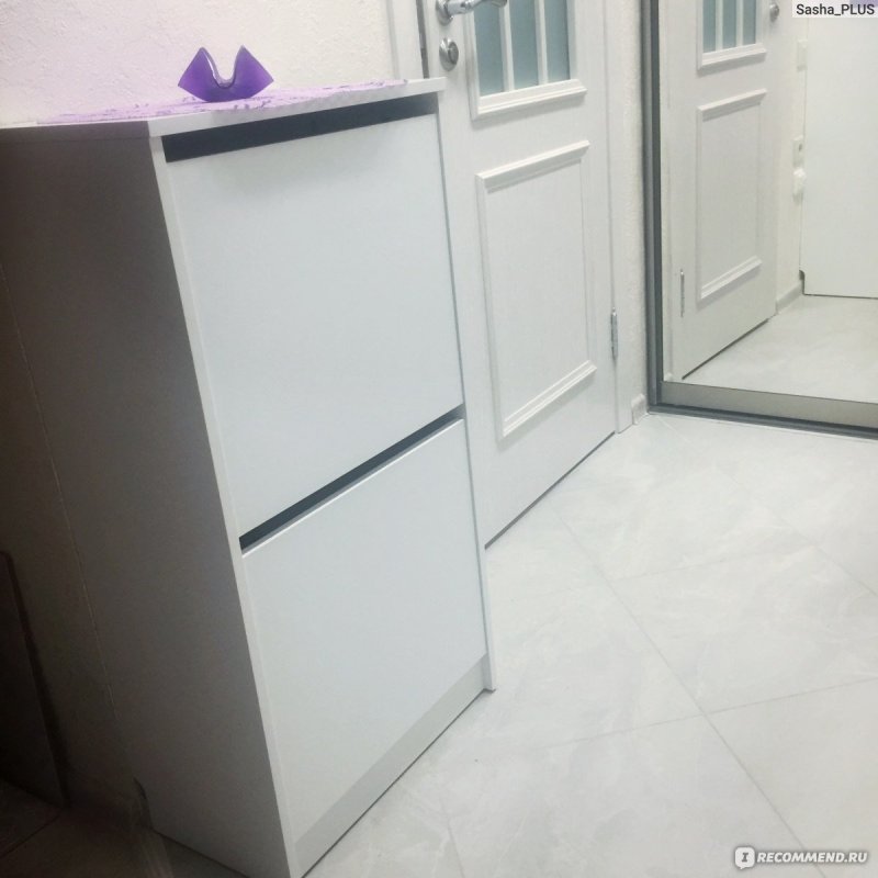 Bissa бисса галошница с 2 отделениями, белый49x93 см