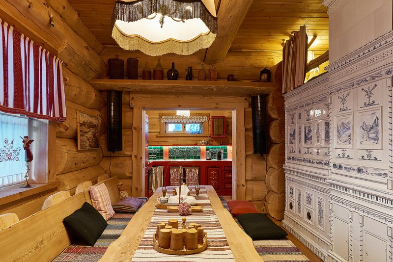 Русский домик с печкой