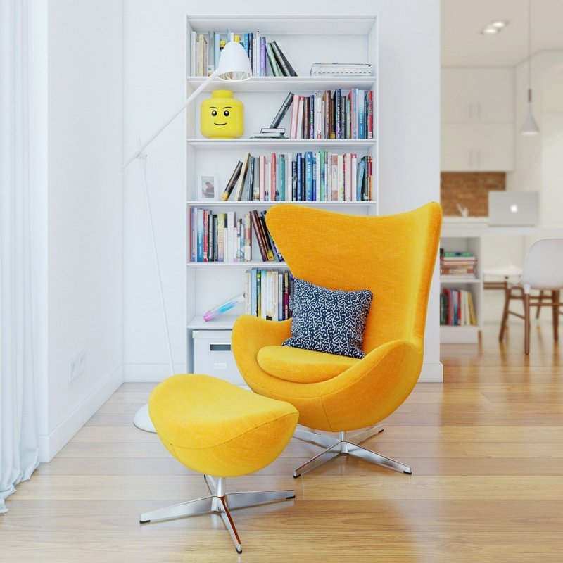 Кресло Egg Chair желтое