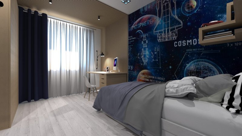 Комната космос для мальчика