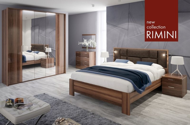 Шатура светлая спальня Rimini Ice.Rimini Mokko
