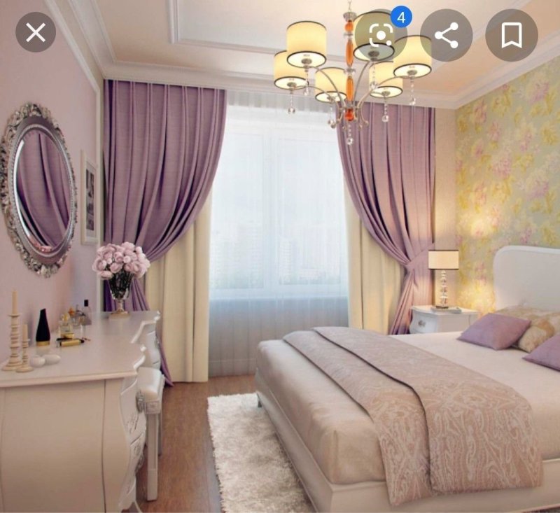 Спальня в лавандовых оттенках