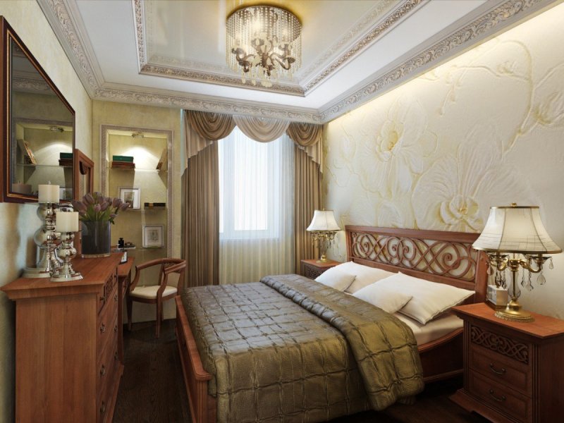 Классический интерьер спальни