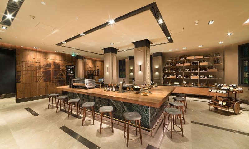 Уютный интерьер Starbucks