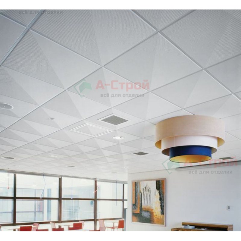 Подвесной потолок Armstrong Graphis Microlook diagonal 600x600x17мм