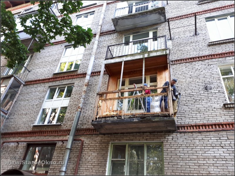 Старое остекление балкона