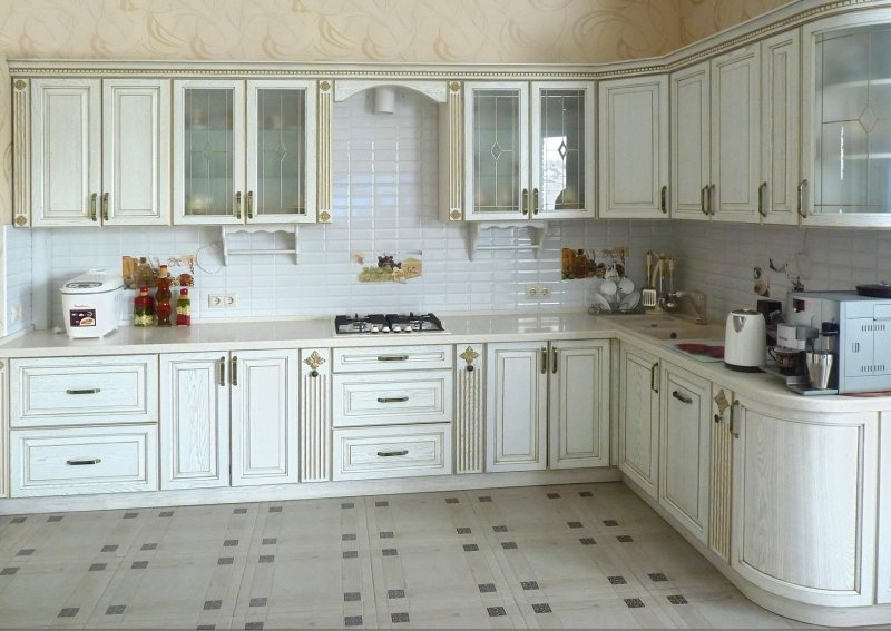 Кухня Ника ясень патина