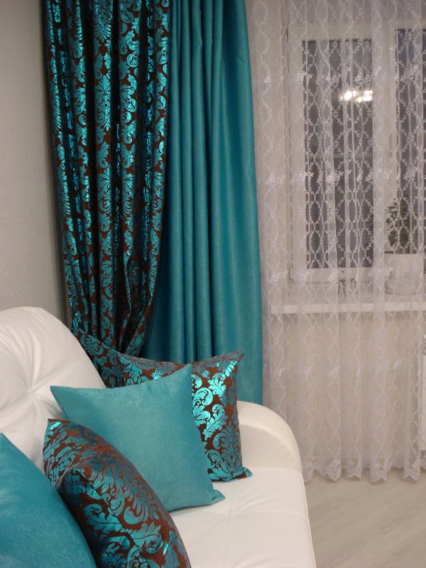 Шторы бирюзовые Adagio Windows Decor Модерн ш171447501
