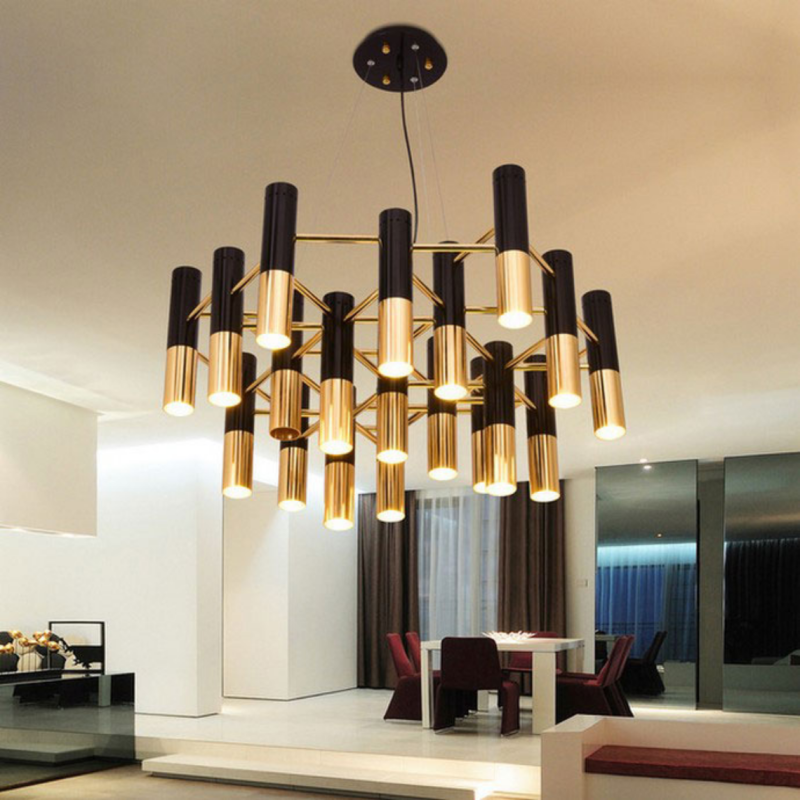 Люстра delightfull Ike 19 Lamp Black-Gold