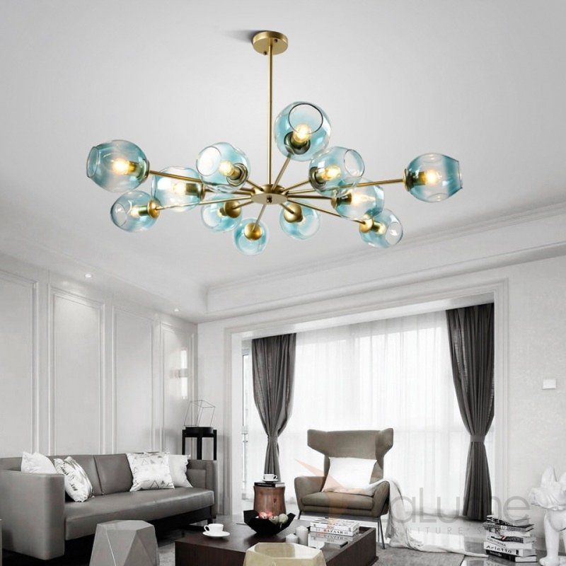 Люстра Thalia Chandelier Blue Glass