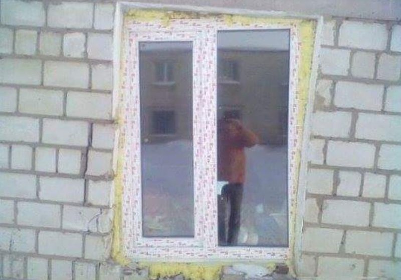 Криво установленные окна