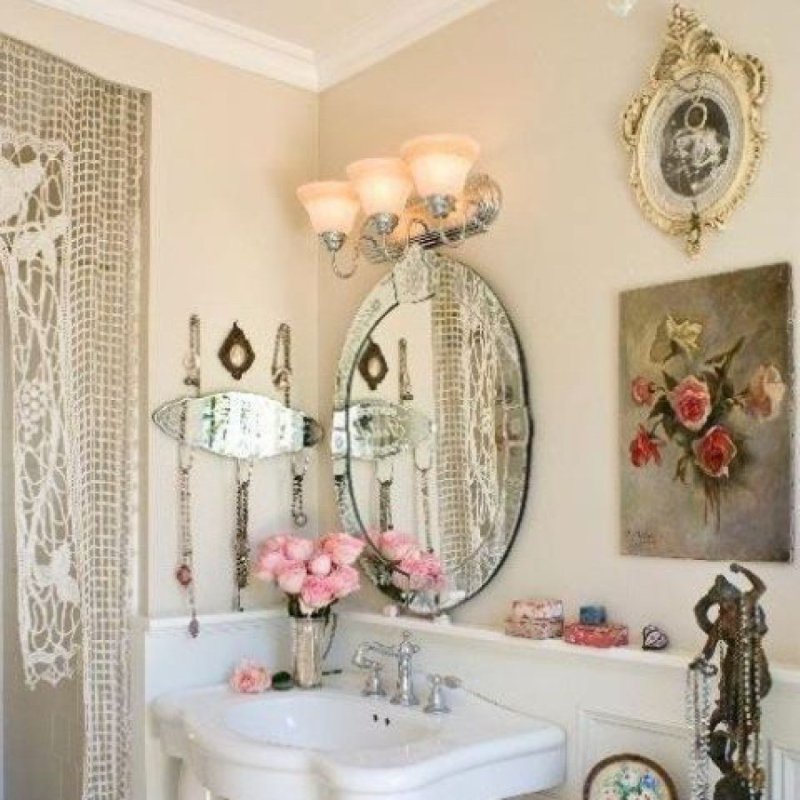 Стиль Shabby Chic ванная