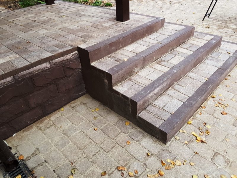 Ступени из тротуарной плитки