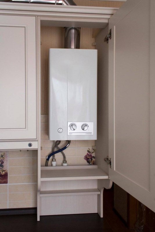 Интерьер кухни 6кв м с газовым котлом